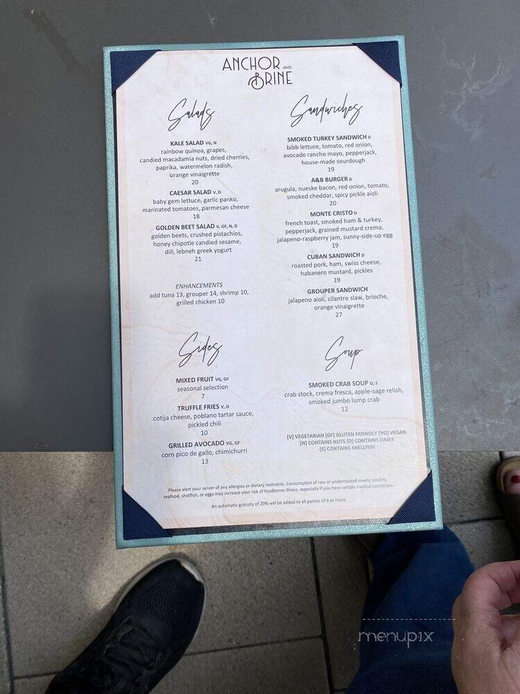 Anchor and Brine - Tampa, FL menu_pic