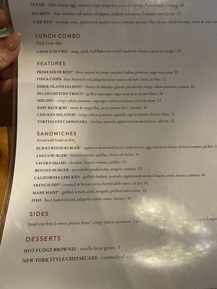 Burntwood Tavern - Orlando, FL menu_pic