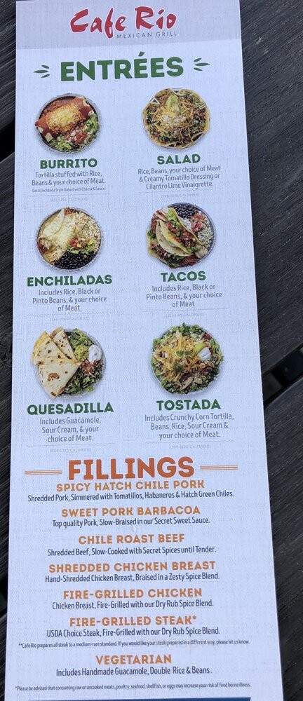Cafe Rio Mexican Grill - Thousand Oaks, CA menu_pic
