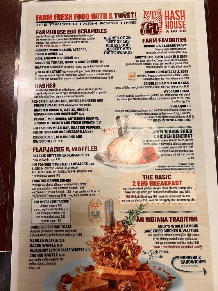Hash House A Go Go - Las Vegas, NV menu_pic