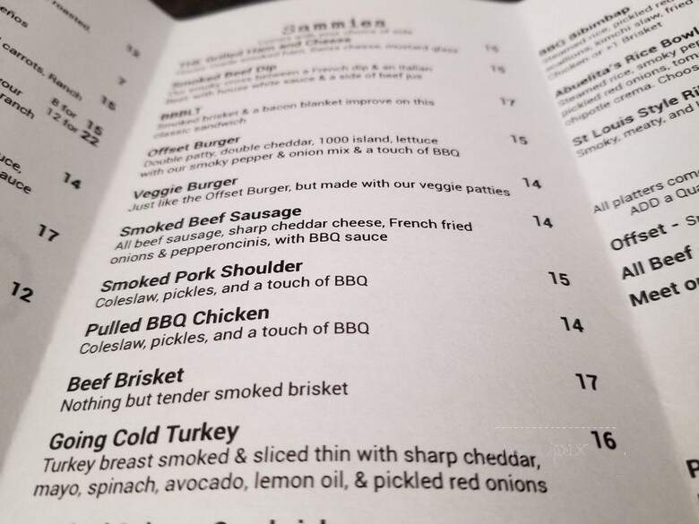 Offset BBQ - Chicago, IL menu_pic