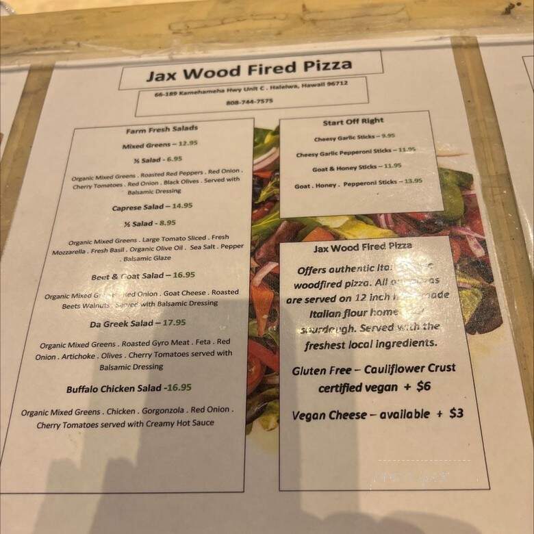Jax Wood Fired Pizza - Haleiwa, HI