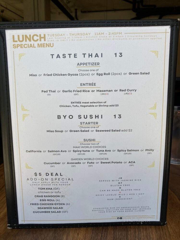 Kin by Rice n Roll - Wauwatosa, WI menu_pic