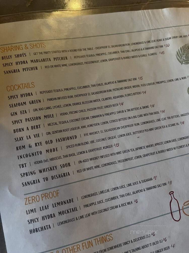 Belly Kitchen & Bar - Phoenix, AZ menu_pic
