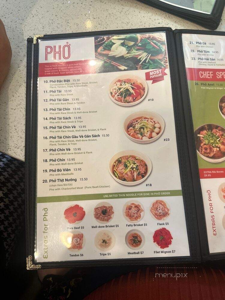 Pho Anvi - West Covina, CA menu_pic