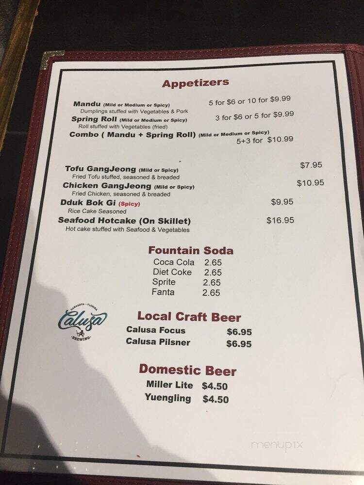 Charlie's Bulgogi - Sarasota Springs, FL menu_pic