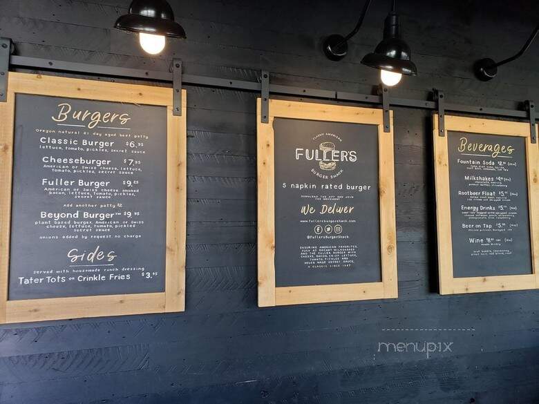 Fuller's Burger Shack - Portland, OR menu_pic