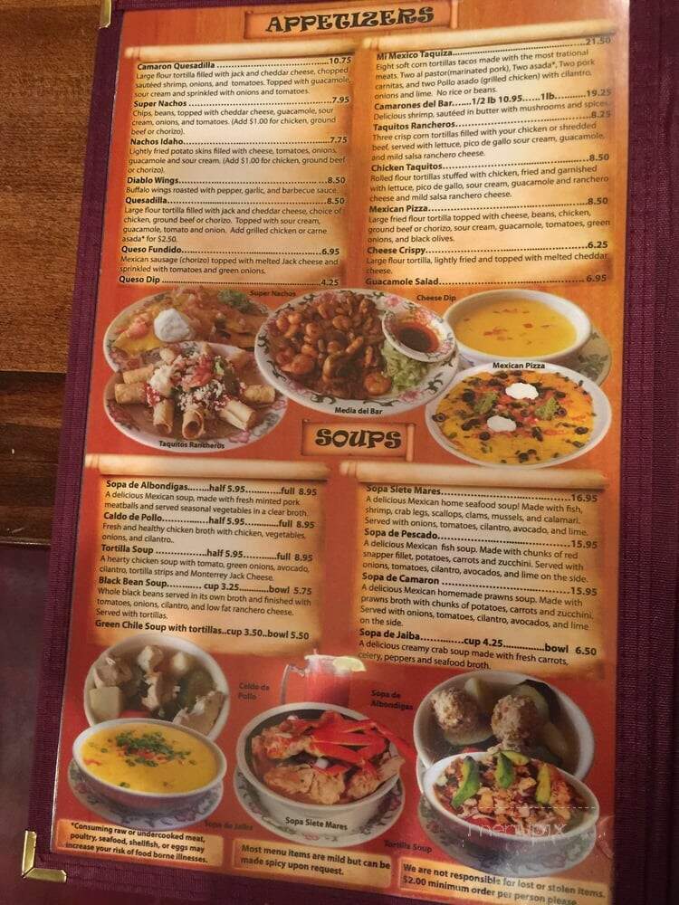 Mi Mexico - Montrose, CO menu_pic