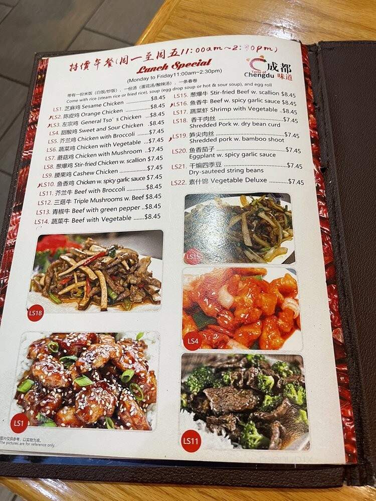 Taste of Chengdu - Carrollton, TX menu_pic