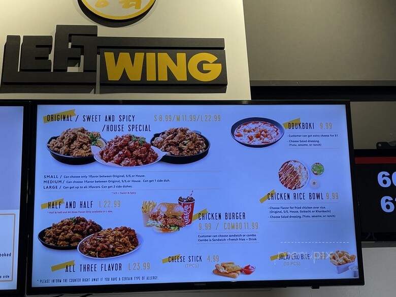 Left Wing - Arcadia, CA menu_pic