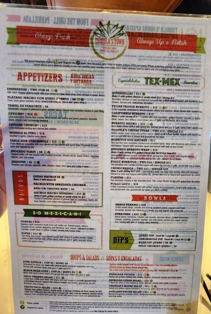 Tequila's Town - Jacksonville, FL menu_pic