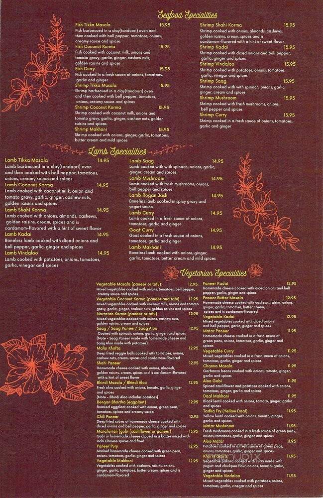 Great India - Midvale, UT menu_pic