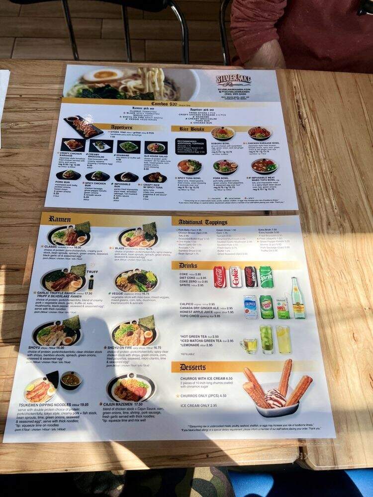 Silverlake Ramen - Charlotte, NC menu_pic