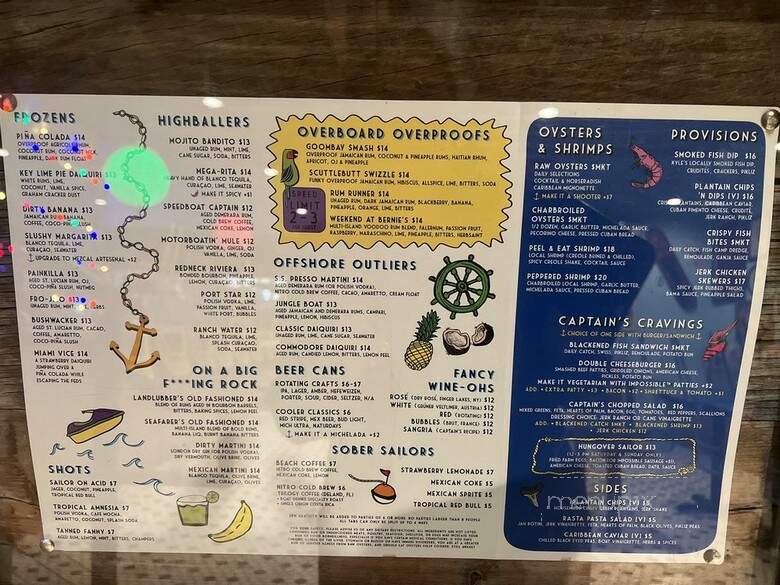Boat Drinks - St. Augustine, FL menu_pic