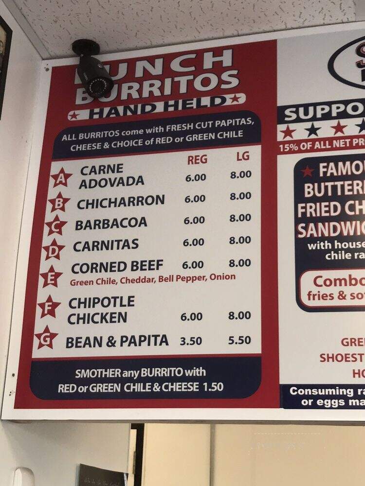 Stripes Burrito Co - Albuquerque, NM menu_pic