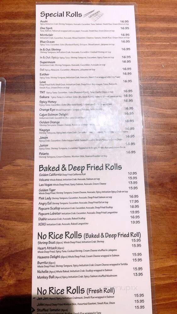 Sushi One Spot - Montclair, CA menu_pic