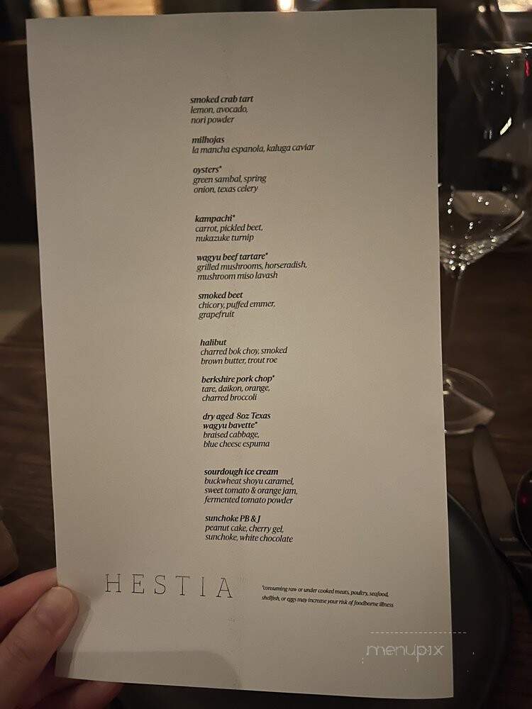 Hestia - Austin, TX menu_pic