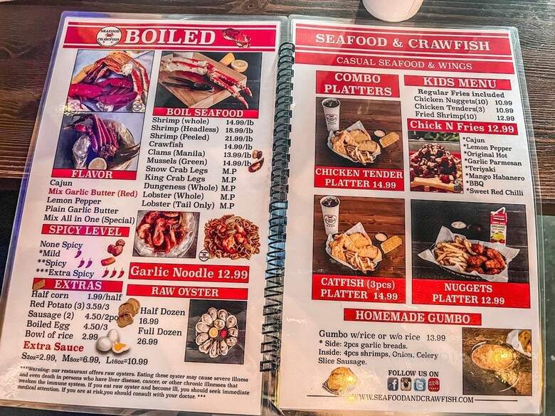 Seafood and Crawfish - Pomona, CA menu_pic