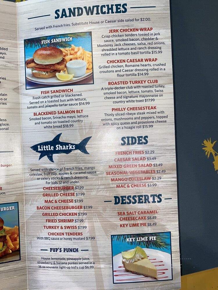 LandShark Bar & Grill - Buford, GA menu_pic