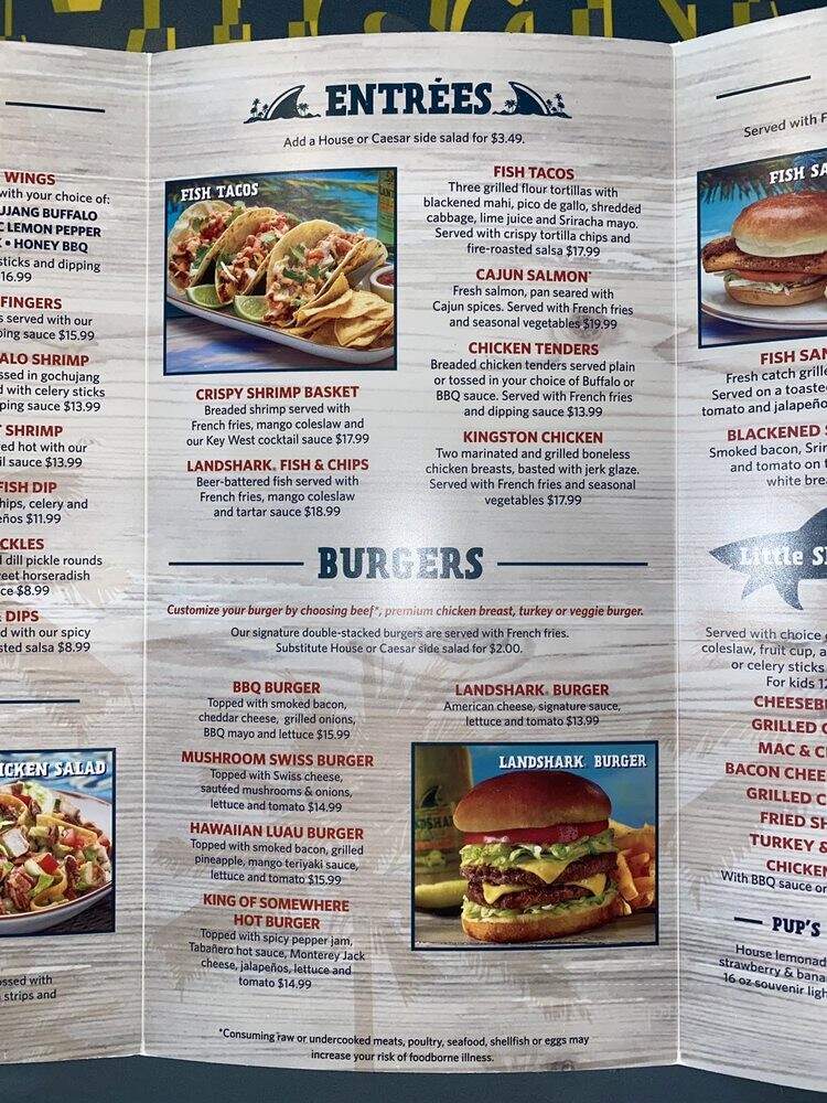 LandShark Bar & Grill - Buford, GA menu_pic
