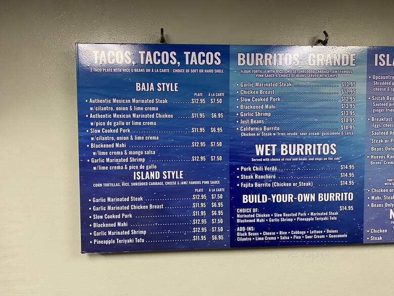 Jawz Mexican Grill - Kihei, HI menu_pic
