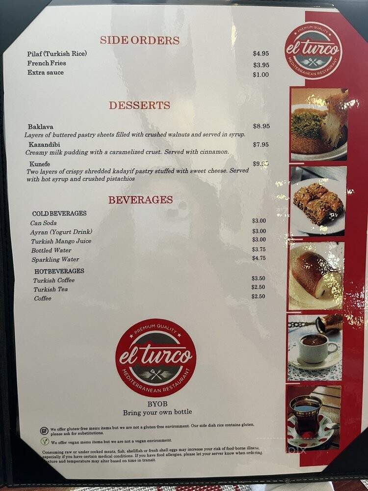 El Turco Grill - Hackensack, NJ menu_pic