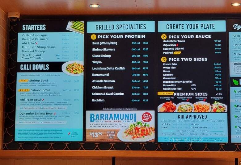 California Fish Grill - Glendale, CA menu_pic