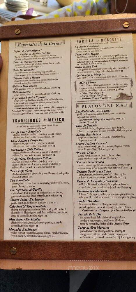 Esperanza Cocina de la Playa - Manhattan Beach, CA menu_pic