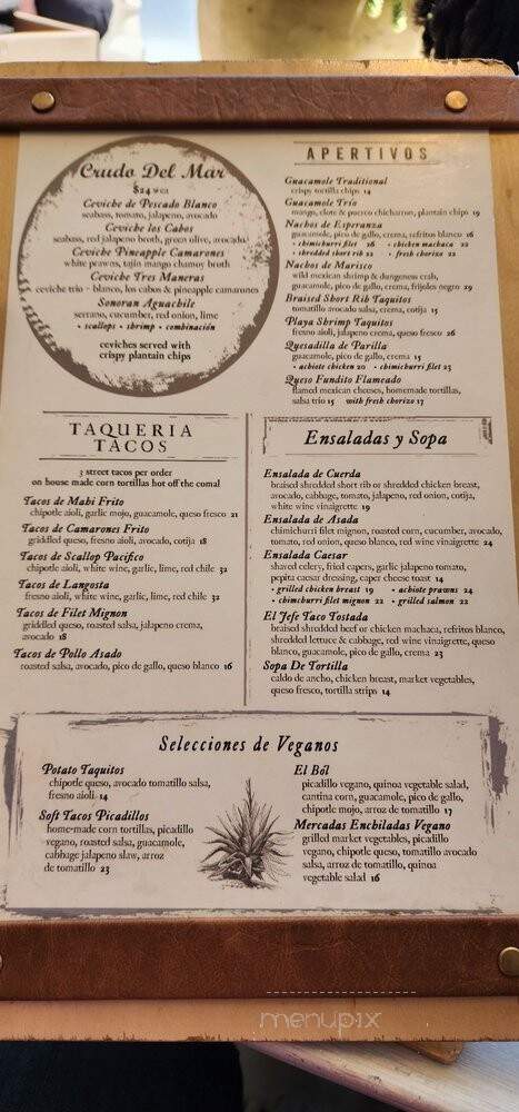 Esperanza Cocina de la Playa - Manhattan Beach, CA menu_pic