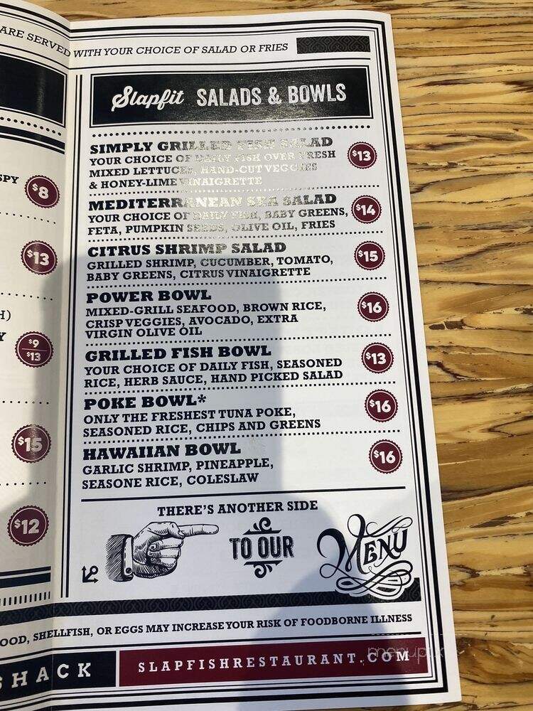 Slapfish - Pooler, GA menu_pic