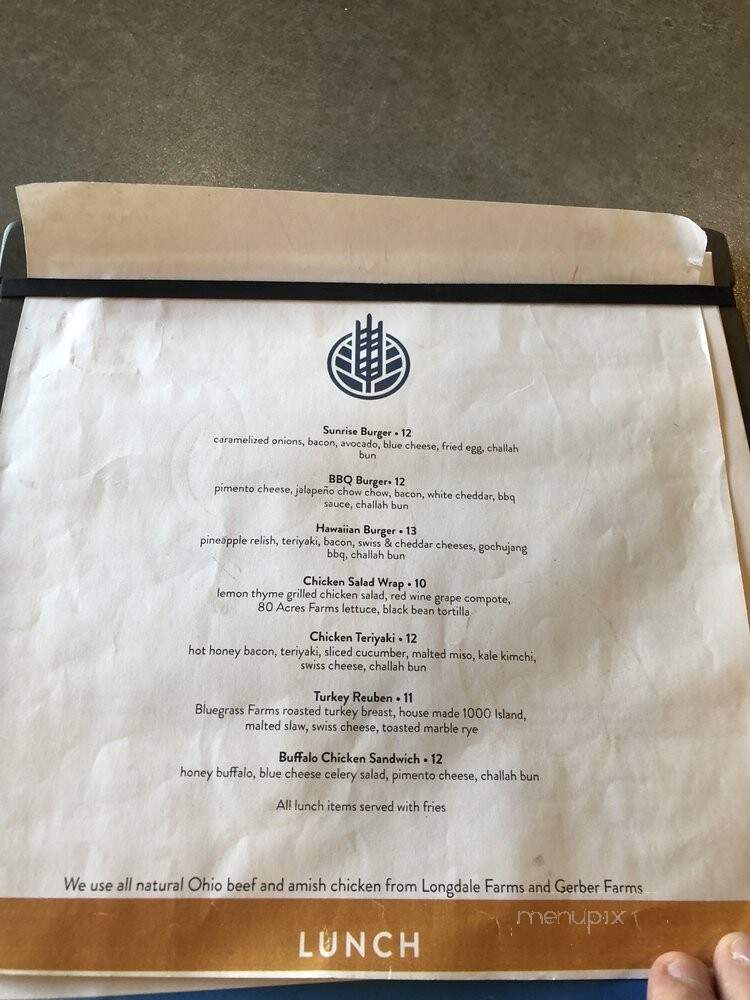 HighGrain Brewing - Cincinnati, OH menu_pic