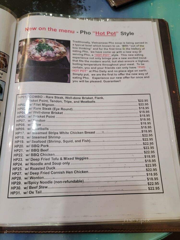 Pho Daily - Long Beach, CA menu_pic
