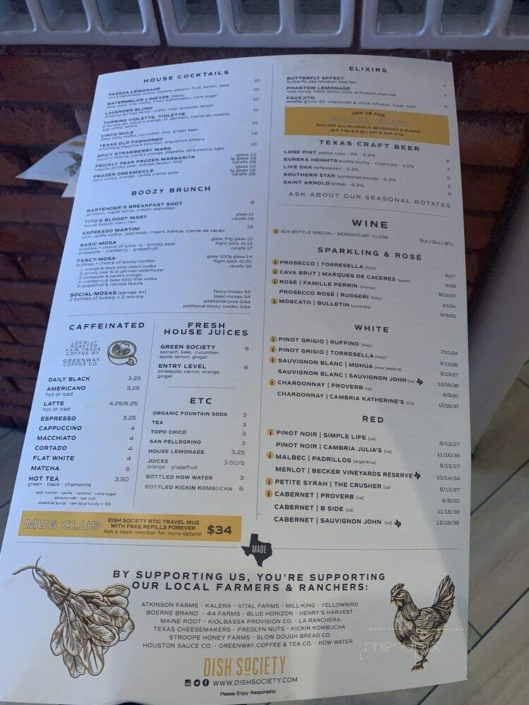 Dish Society - Houston, TX menu_pic