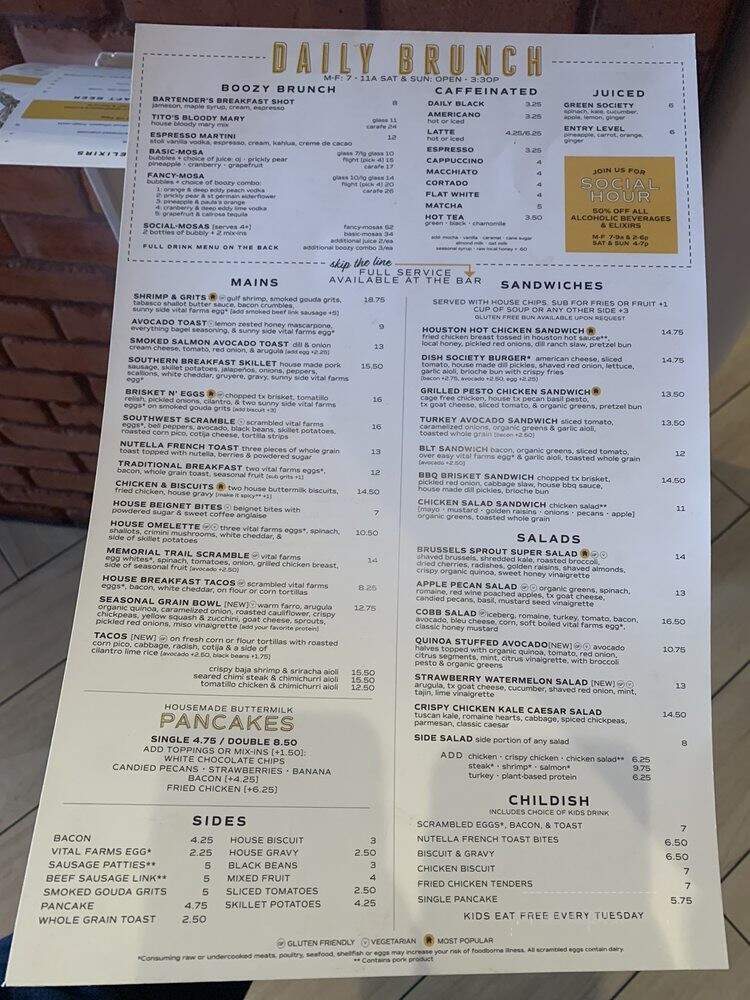 Dish Society - Houston, TX menu_pic