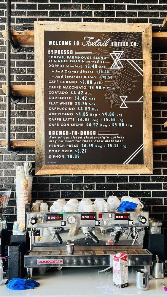 Foxtail Coffee - Orlando, FL menu_pic