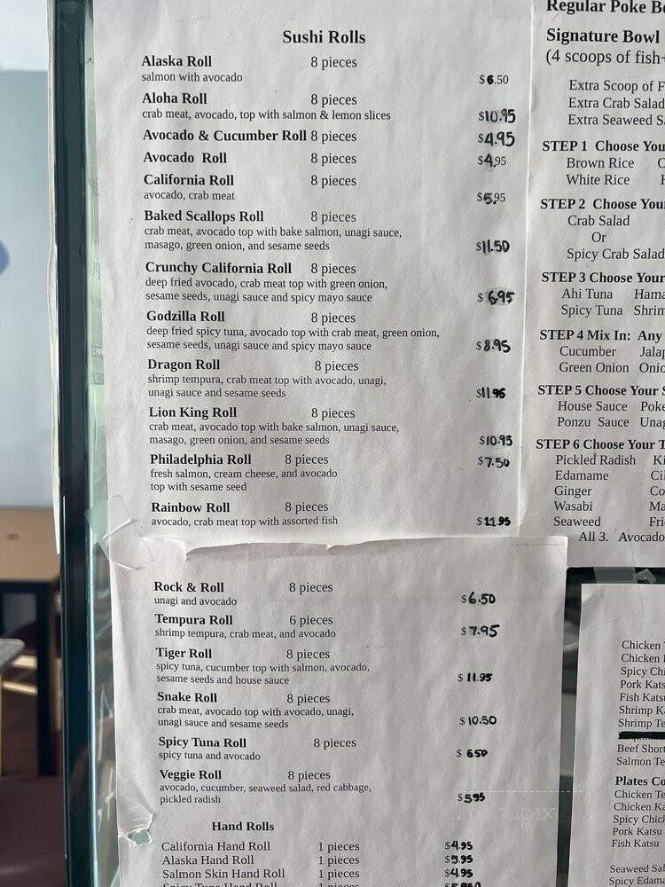 Poke Kitchen - San Leandro, CA menu_pic
