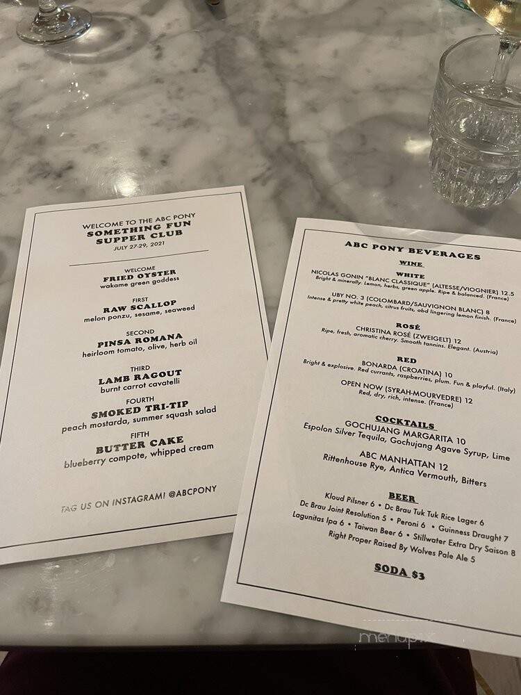 ABC Pony - Washington, DC menu_pic