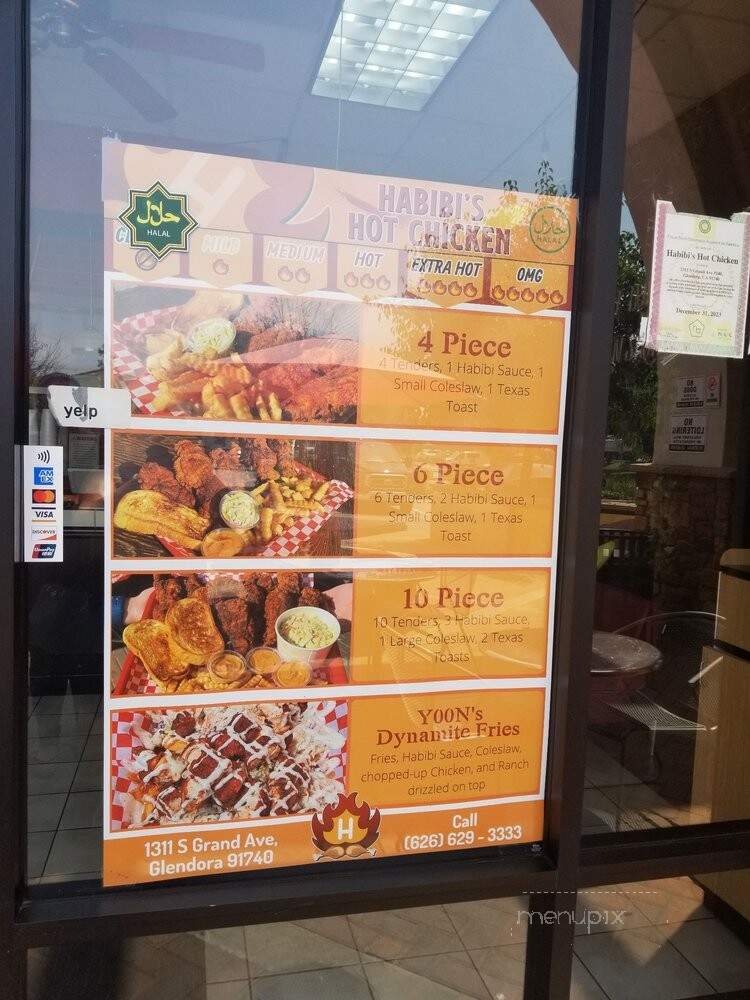 Habibi's Hot Chicken - Glendora, CA menu_pic