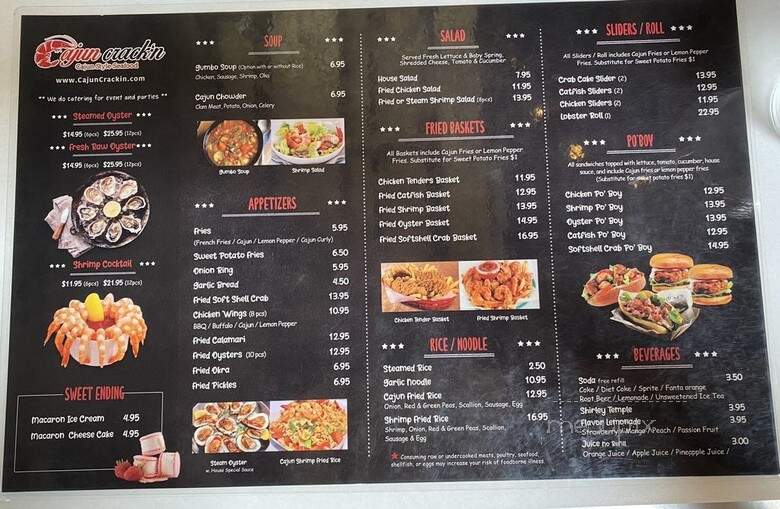 Cajun Crack'n - Vacaville, CA menu_pic