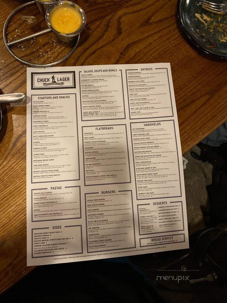 Chuck Lager - Pike Creek, DE menu_pic