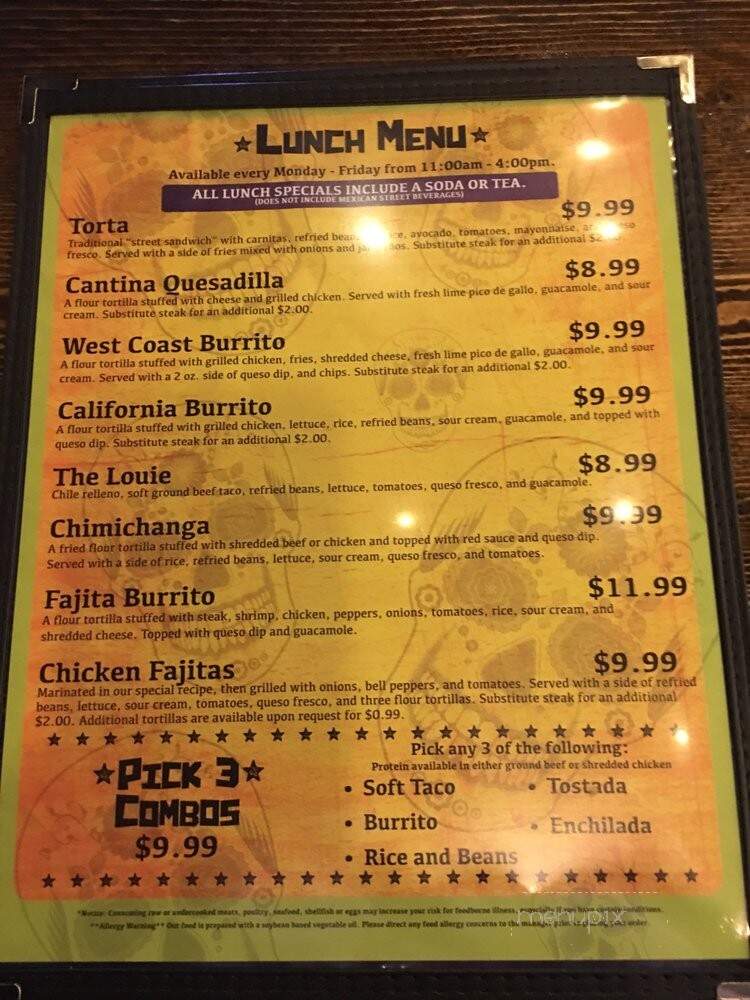 Cantina Louie - Asheville, NC menu_pic