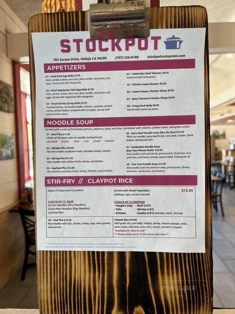 Stockpot - Vallejo, CA menu_pic