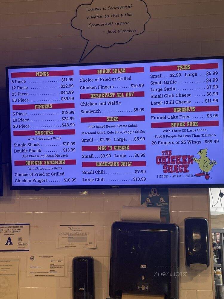 The Chicken Shack - Las Vegas, NV menu_pic