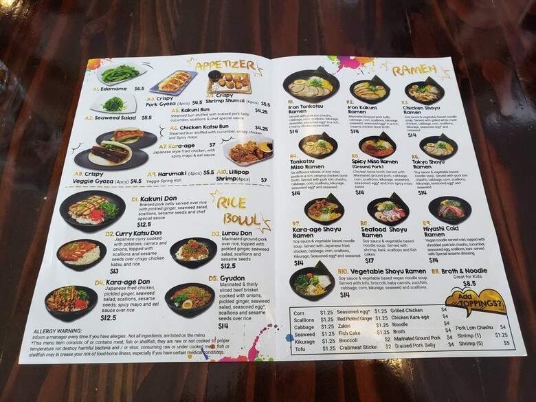 Iron Ramen - Stony Brook, NY menu_pic