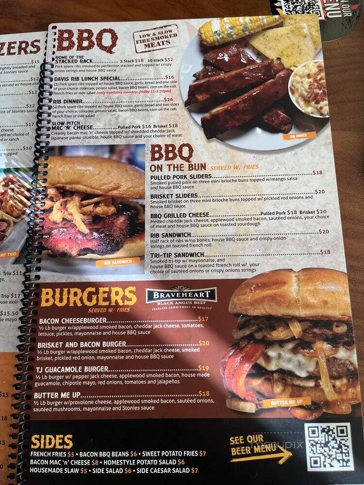 Stonies Taphouse & Bistro - Salinas, CA menu_pic
