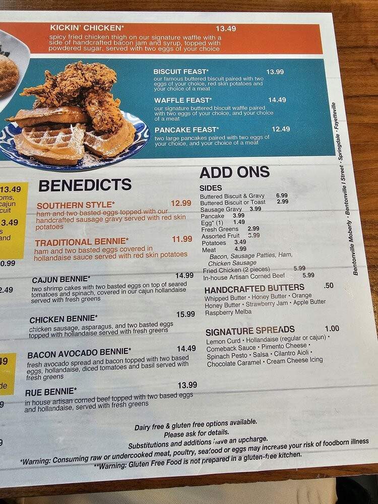 The Buttered Biscuit - Springdale, AR menu_pic