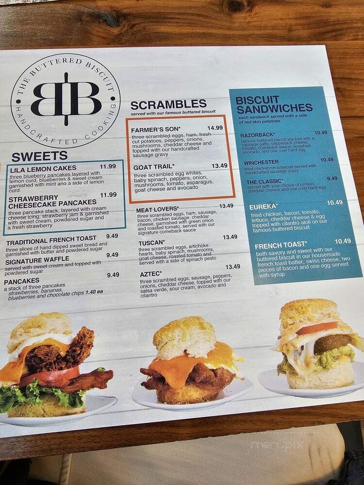 The Buttered Biscuit - Springdale, AR menu_pic
