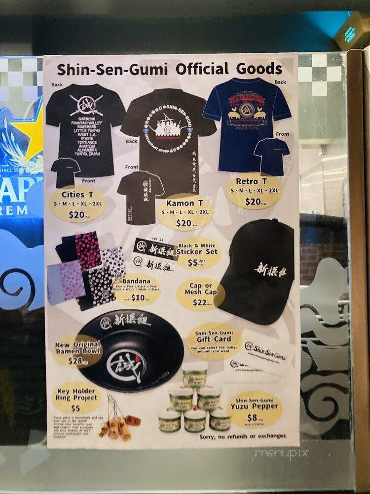 Shin-Sen-Gumi Yakitori & Men-Ya Alhambra - Alhambra, CA menu_pic