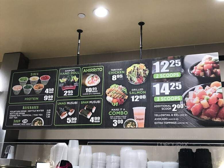 Ahipoki - Rialto, CA menu_pic