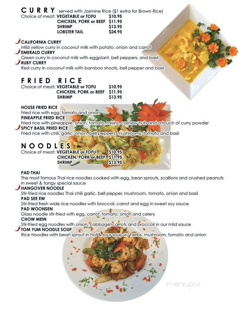 Thai Fix - Ladera Ranch, CA menu_pic